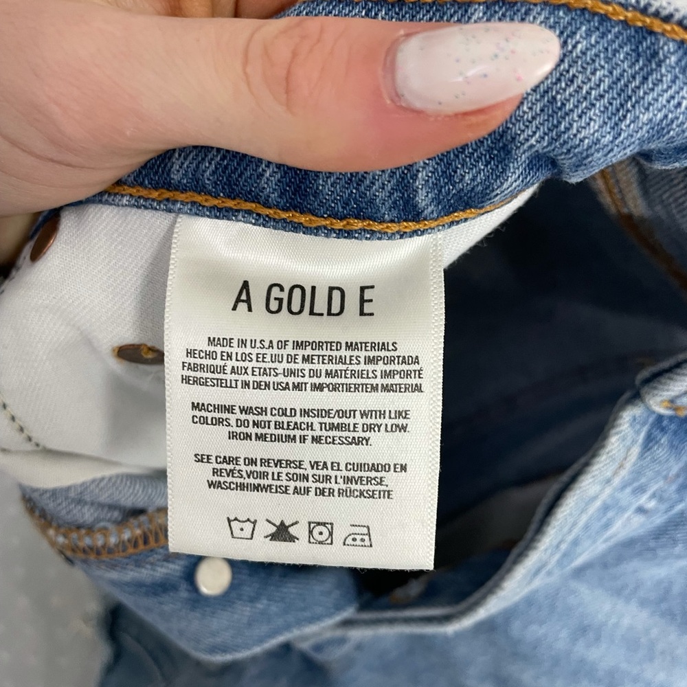SOLD AGOLDE High Rise Denim Mini Skirt - Picture 7 of 7